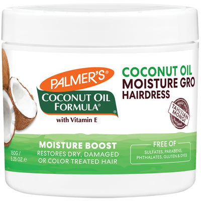 palmer's coconut oil for hair PALMERS COCONUT OIL FORMULA MOISTURE GRO HAIRDRESS 5.25 OZ (CS/6) #130