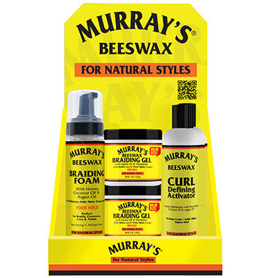 MURRAYS BEESWAX 18 PC DISPLAY FOR BRAIDS & CURLS