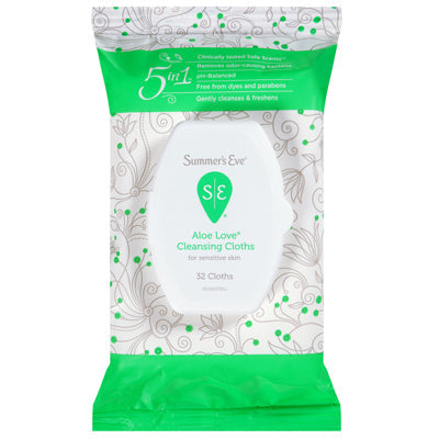 SUMMER'S EVE CLEANSING CLOTHS 32'S ALOE LOVE
