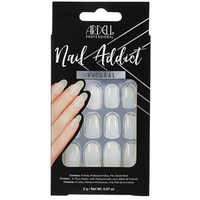ARDELL NAIL ADDICT SET NATURAL  (DL/3) NATURAL OVAL*