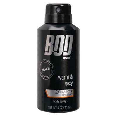 Bod Man Fragrance Body Spray 4 oz Black 2X Strength