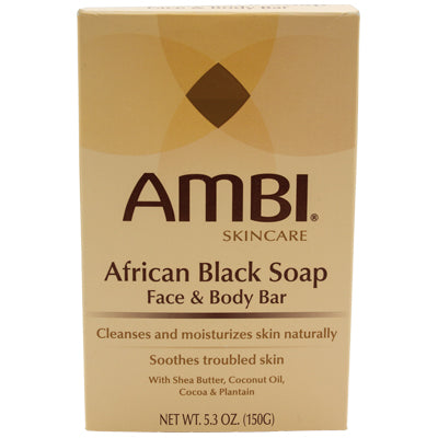 AMBI AFRICAN BLACK SOAP FACE & BODY BAR 5.3 OZ (DL/6)