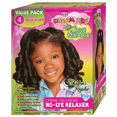 African Pride Dream Kids Olive Miracle Kit(4 Tch Up)Regular