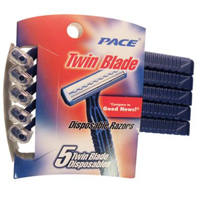 Pace Mens Shave Twin Blade Plus Disposable 5'S