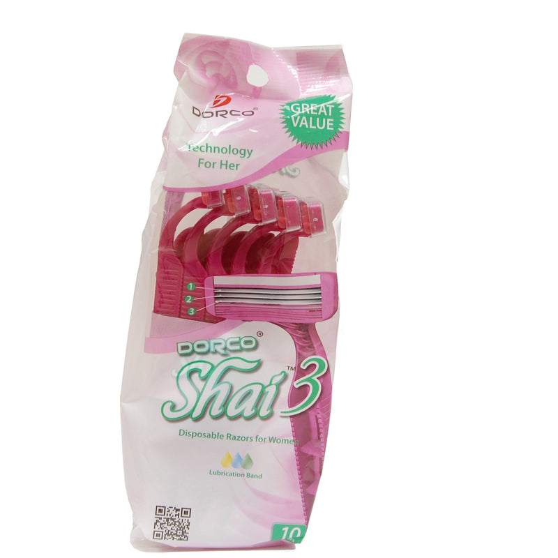 Shai Womens Shave 3 Blade Disposable 10'S (DL/3)