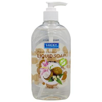 Lucky Super Soft Clear Liquid Soap 14oz Coconut (CS/12)