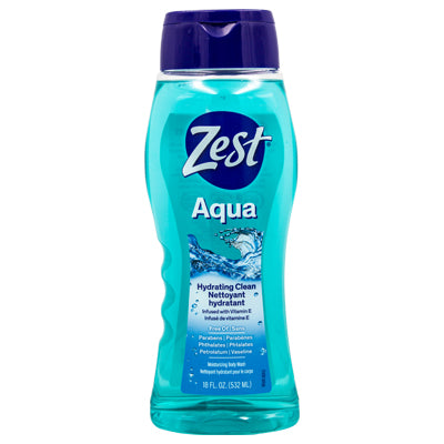 ZEST BODY WASH 18oz AQUA (CS/6)
