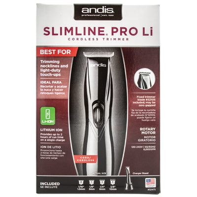 ANDIS SLIMLINE PRO LI CORDLESS TRIMMER LITHIUM ION BLACK