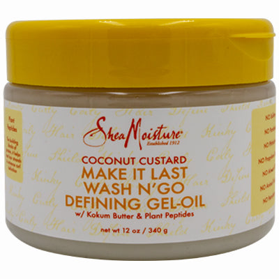 SHEA MOISTURE COCONUT CUSTARD MAKE ITLAST GEL-OIL 12oz(DL/3)*