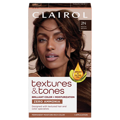 CLAIROL TEXTURES & TONES HAIR COLOR 2N DARK BROWN