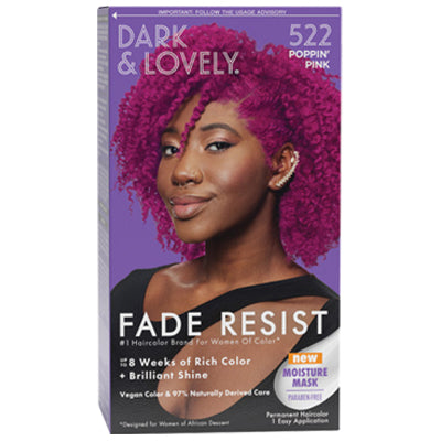 DARK & LOVELY FADE RESIST COLOR #522 POPPIN PINK #07022290