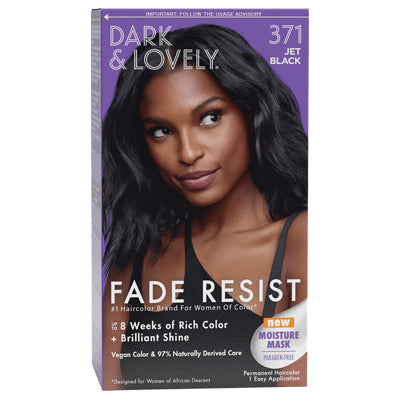 DARK & LOVELY FADE RESIST COLOR #371 JET BLACK #07200371