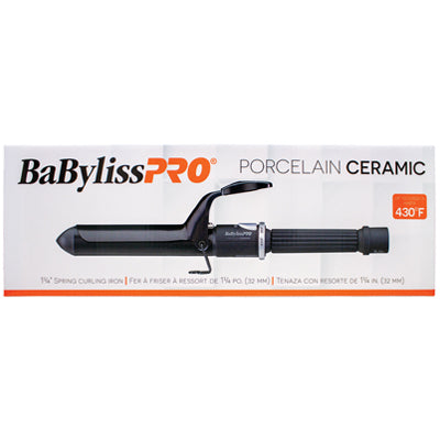 BABYLISSPRO CURLING IRON 1 1/4" SPRING PORCELAIN CERAMIC