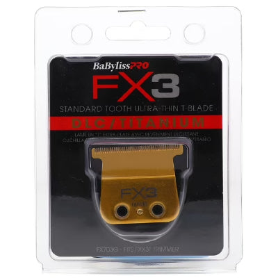 BABYLISSPRO FX BLADE FX3 STANDARD TOOTH ULTRA THIN T-BLADE TITANIUM CARBON NITRIDE FX703B