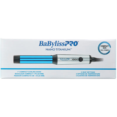 BABYLISSPRO CURLING WAND 1" COMPACT NANO TITANIUM