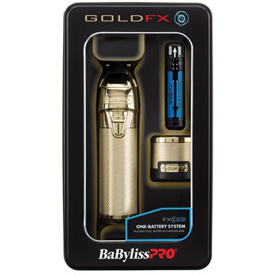 BABYLISSPRO FX INTERCHANGEABLE BATTERY TRIMMER GOLD CORDLESS