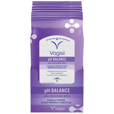 VAGISIL INTIMATE WIPES 20 CT PH BALANCE