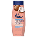 NAIR HAIR REMOVER SHOWER CREAM 12oz COCONUT OIL SENSITIVE FORMULA