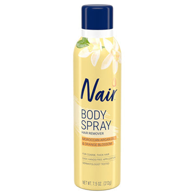 NAIR HAIR REMOVER BODY SPRAY 7.5oz ARGAN OIL & ORANGE BLOSSOM