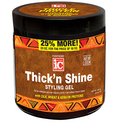 I.C. STYLING GEL 20 OZ THICK'N  SHINE (CS/6)  *
