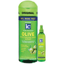 I.C. HAIR POLISHER 6oz OLIVE SERUM COMBO W/2oz SPRITZ(CS/6)*