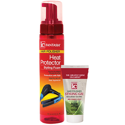 I.C. HEAT PROTECTOR STYLING FOAM 8.5oz COMBO W/2oz GEL CS/6