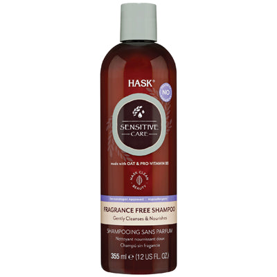 HASK SHAMPOO 12oz SENSITIVE CARE FRAGRANCE FREE (CS/4)