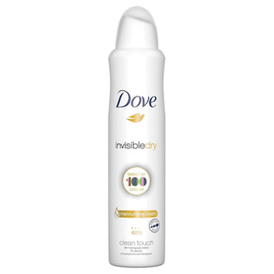 DOVE DEODORANT SPRAY 8.4oz/ 250ml INVISIBLE DRY (CS/6)