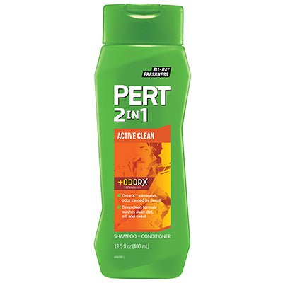 PERT 2-IN-1 SHAMPOO/CONDITIONER 13.5oz ACTIVE CLEAN (CS/6)