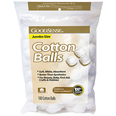 GOODSENSE COTTON BALLS 100 CT JUMBO SIZE (CS/36)