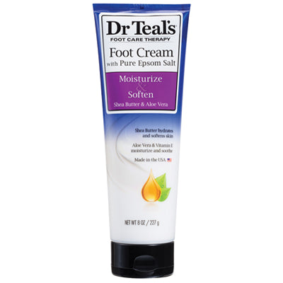 DR. TEAL'S FOOT CREAM 8oz MOISTURIZE & SOFTEN