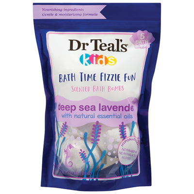 DR. TEAL'S KIDS BATH BOMB 5 PK DEEP SEA LAVENDER