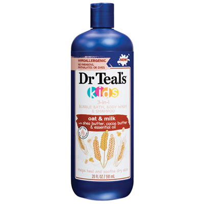DR. TEAL'S KIDS 3 IN 1 BATH 20oz OAT & MILK