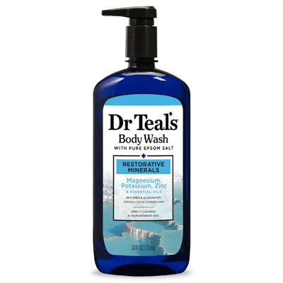 DR. TEAL'S BODY WASH 24oz RESTORATIVE MINERALS (CS/4)