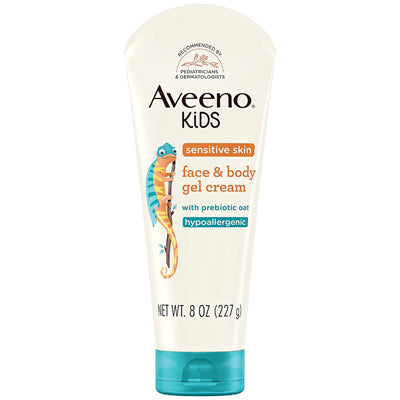 AVEENO KIDS SENSITIVE SKIN FACE & BODY GEL CREAM 8oz (DL/3)