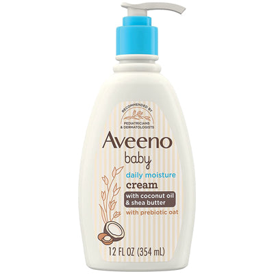 AVEENO BABY DAILY MOISTURE CREAM 12oz SHEA BUTTER (DL/3)