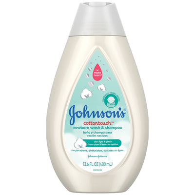 JOHNSON'S BABY COTTON TOUCH 13.6 oz WASH & SHAMPOO (DL/3)