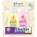 JOHNSON'S BABY GIFT SET 3.4oz LOTION/WASH/RASH CREAM 1oz DL/3