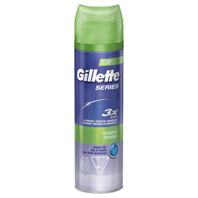 GILLETTE SHAVE GEL 7oz SENSITIVE (CS/6)