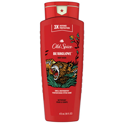 OLD SPICE BODY WASH 16oz BEARGLOVE SHOWER FRESH (CS/4)