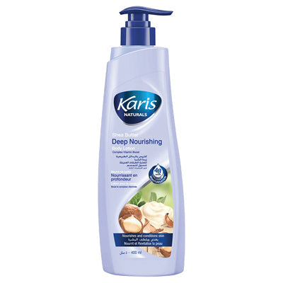 KARIS NATURAL BODY LOTION 400mlSHEA BUTTER (DL/3)