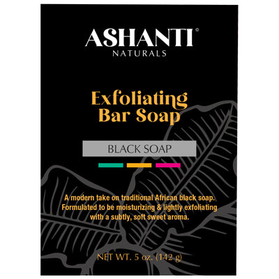 ASHANTI SOAP 5oz EXFOLIATING BLACK SOAP (DL/6)