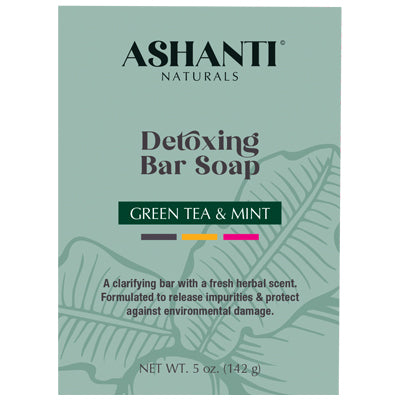 ASHANTI BAR SOAP DETOXING 5oz GREEN TEA & MINT (DL/6)