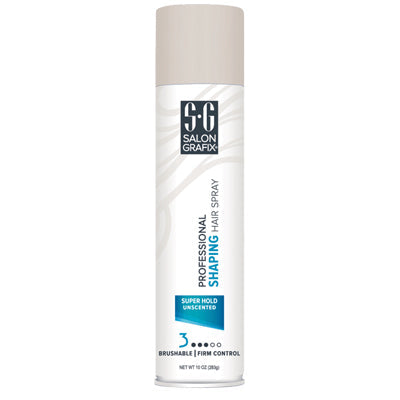 SALON GRAFIX SHAPING HAIR SPRAY10 OZ SUPER HOLD UNSCENT (CS/6)