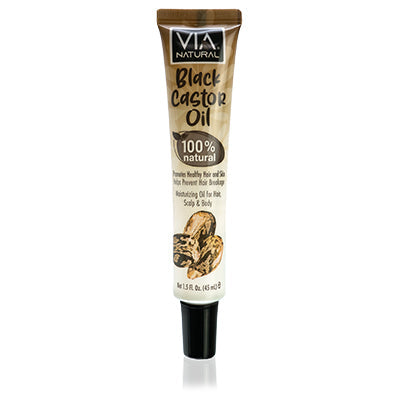VIA NATURAL HAIR & BODY OIL 1.5 OZ TUBE BLACK CASTOR OIL(DL/24)