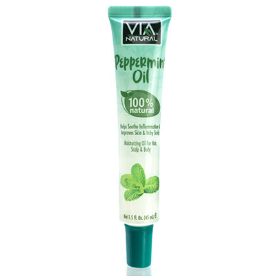 VIA NATURAL HAIR & BODY OIL 1.5 OZ TUBE PEPPERMINT OIL (DL/24)