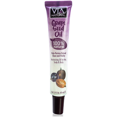 VIA NATURAL HAIR & BODY OIL 1.5 OZ TUBE GRAPESEED OIL (DL/24)