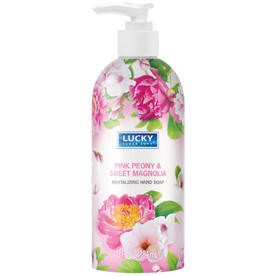 LUCKY SUPER SOFT REVITALIZING HAND SOAP 13oz PINK PEO/SWEET M