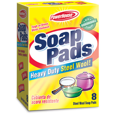 POWERHOUSE SOAP PADS 8's (cs/12)