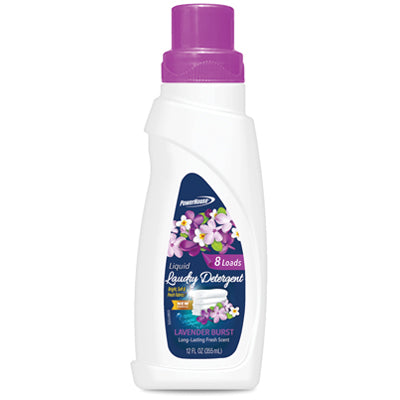 POWERHOUSE LIQUID LAUNDRY DETER 12oz LAVENDER BURST (cs/12)